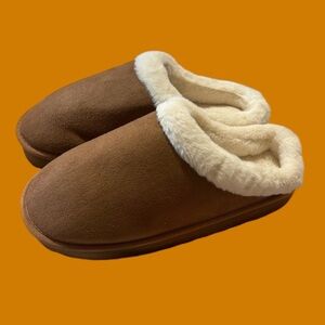Platform Chestnut Slippers
